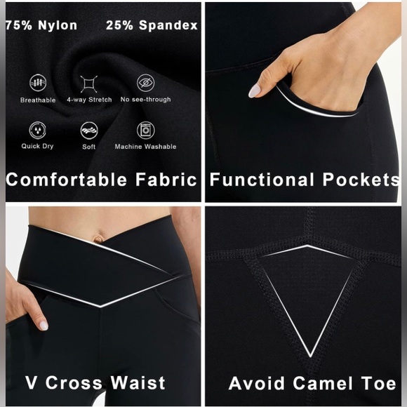 Crossover Flare Leggings - Picture 4 of 6